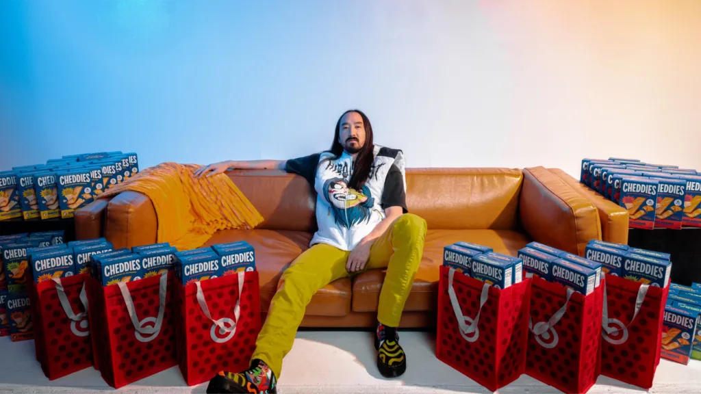 steve aoki cheddies chief snacking officer