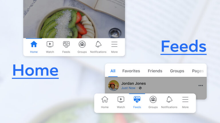 Facebook Introduces a Home and Feeds Tab